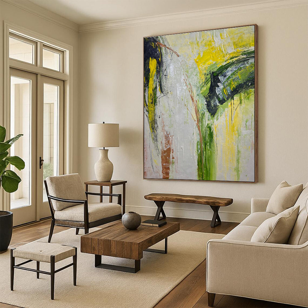 Colorful Abstract Gestures Painting for Creative Art Studios HENG458