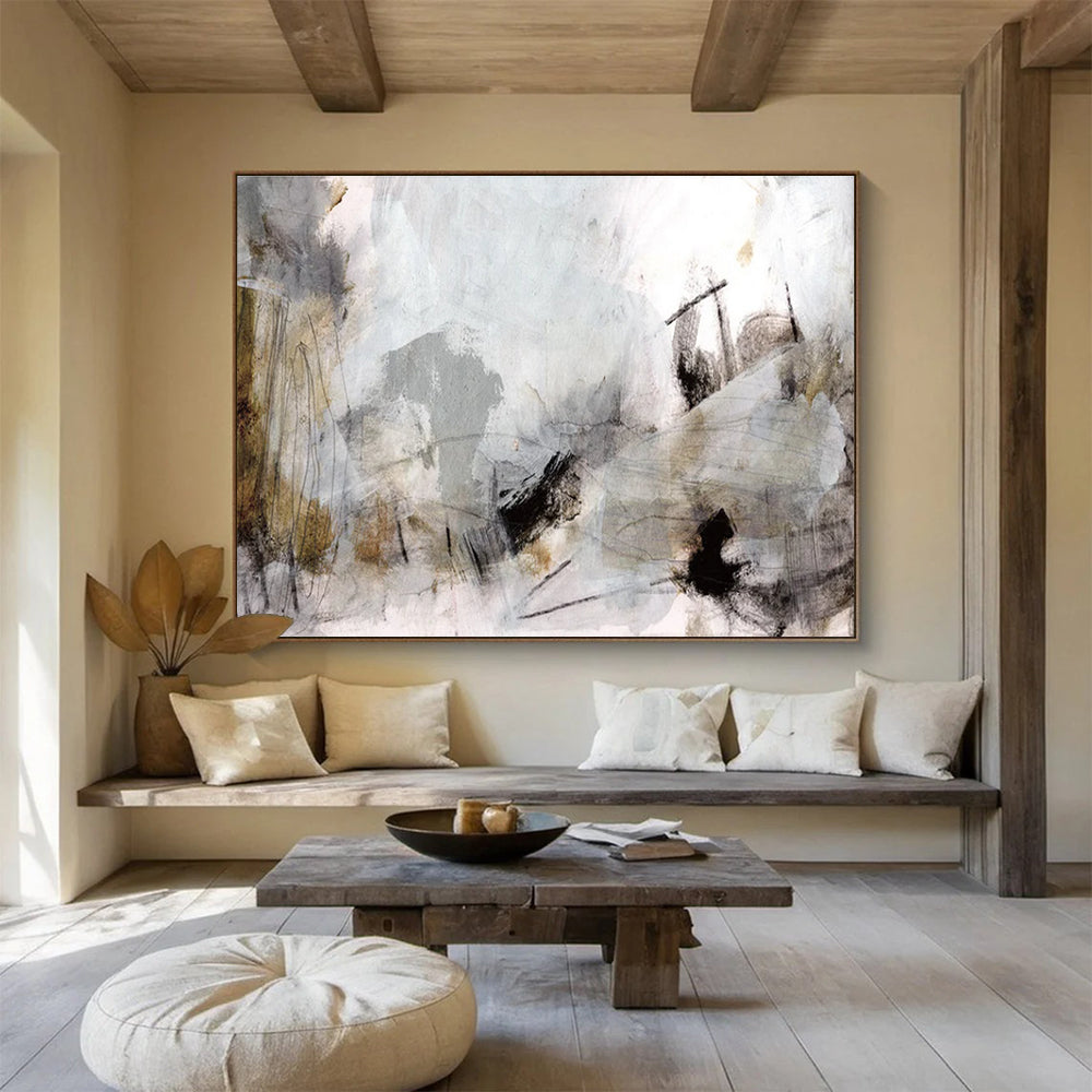 Mixed - Media Abstract Painting for Artistic Workshops YHT135