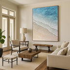 Aerial Beach Waves Abstract Painting for Tropical - Vibe Spaces HENG314