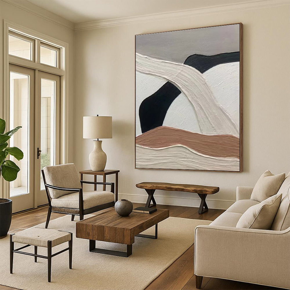 Minimalist Color - Block Abstract Painting for Contemporary Home Offices HENG522