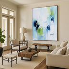 Cool Tones Abstract Painting for Minimalist Spa Retreats GAB1244