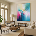 Vivid Color Abstract Painting with Fluid Lines WINK815