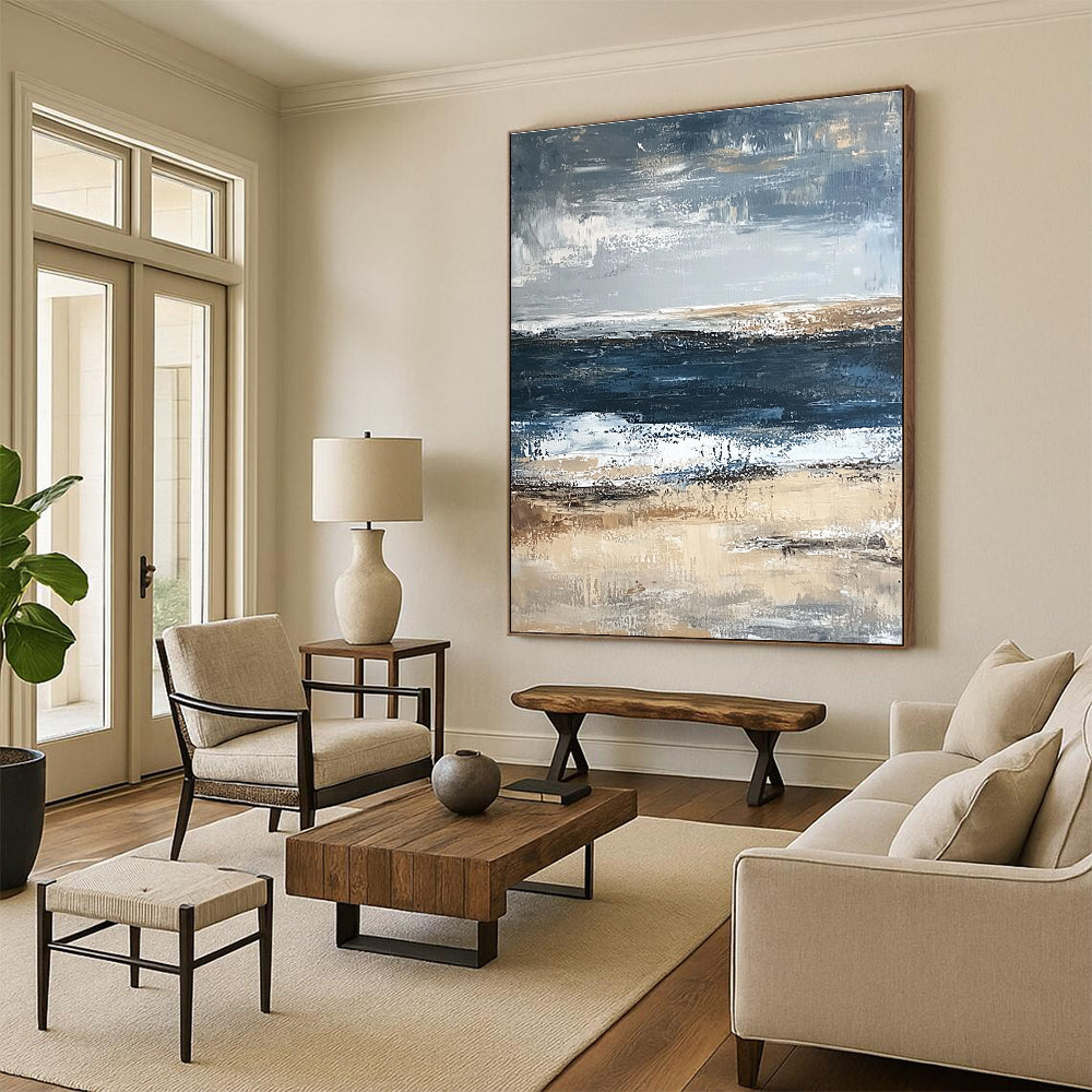 Coastal Abstract Painting for Relaxing Beach Houses GAB0804