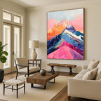 Vivid Colorful Mountain Peaks Painting for Nature - Inspired Spaces HENG283