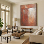 Rust - Colored Textured Abstract Painting with Industrial Charm WINK137