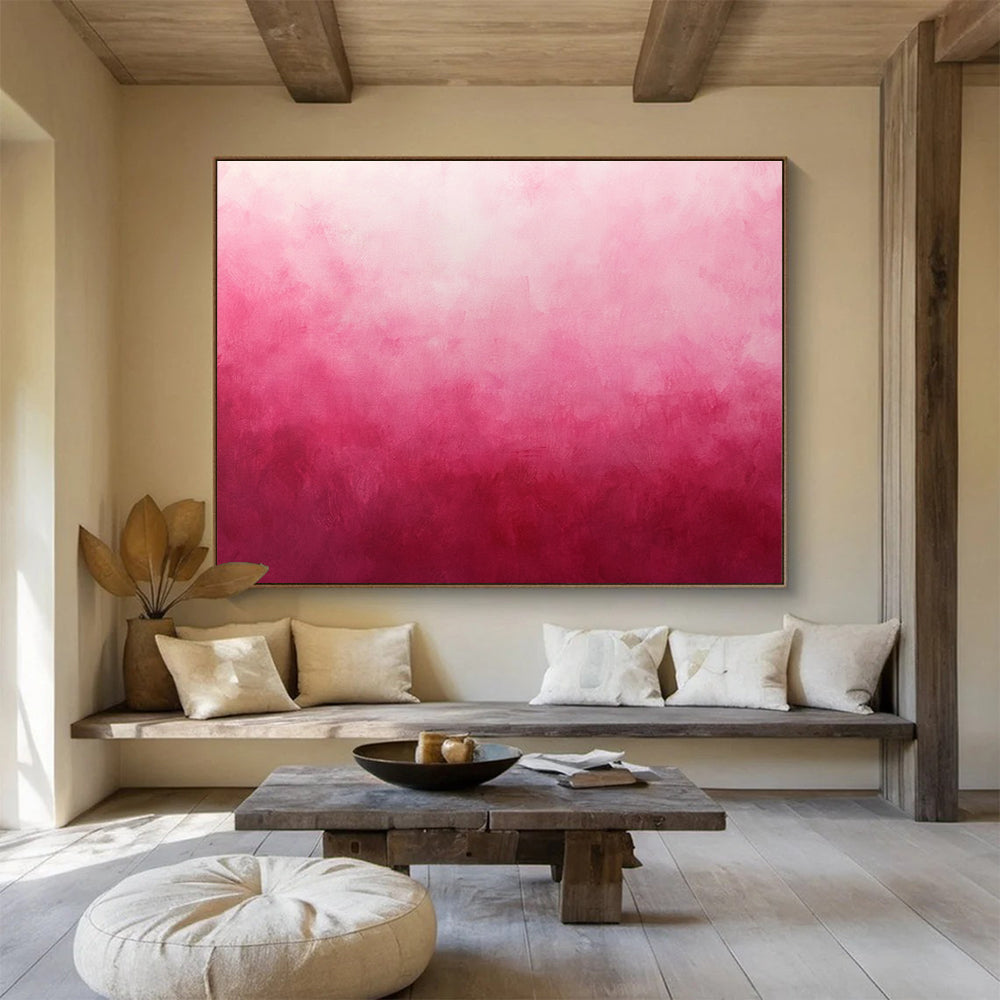 Pink Gradient Abstract Painting with Soothing Ambiance ABS429
