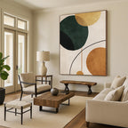 Geometric Circle Abstract Painting for Modern - Styled Dining Rooms GAB0963