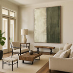 Textured Two - Tone Abstract Painting with Industrial Edge WINK290