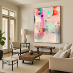 Vibrant Abstract Mix Painting with Eclectic Energy WINK138