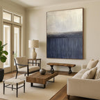 Silver and Black Textured Layers Painting of Industrial Chic GAB0166