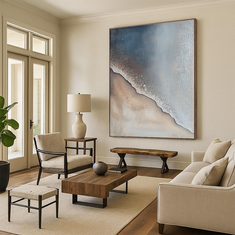 Textured Beach Abstract Painting for Coastal Homes GAB0723