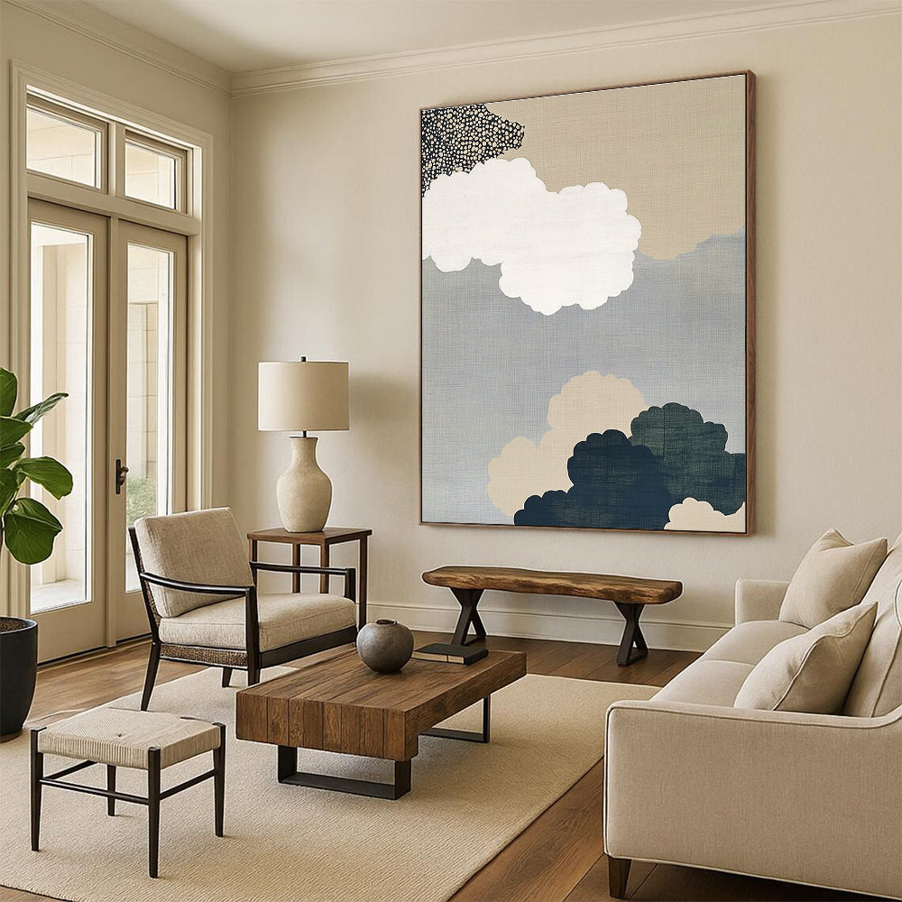 Cloudy Sky Composition Minimalist Abstract Painting GAB0301
