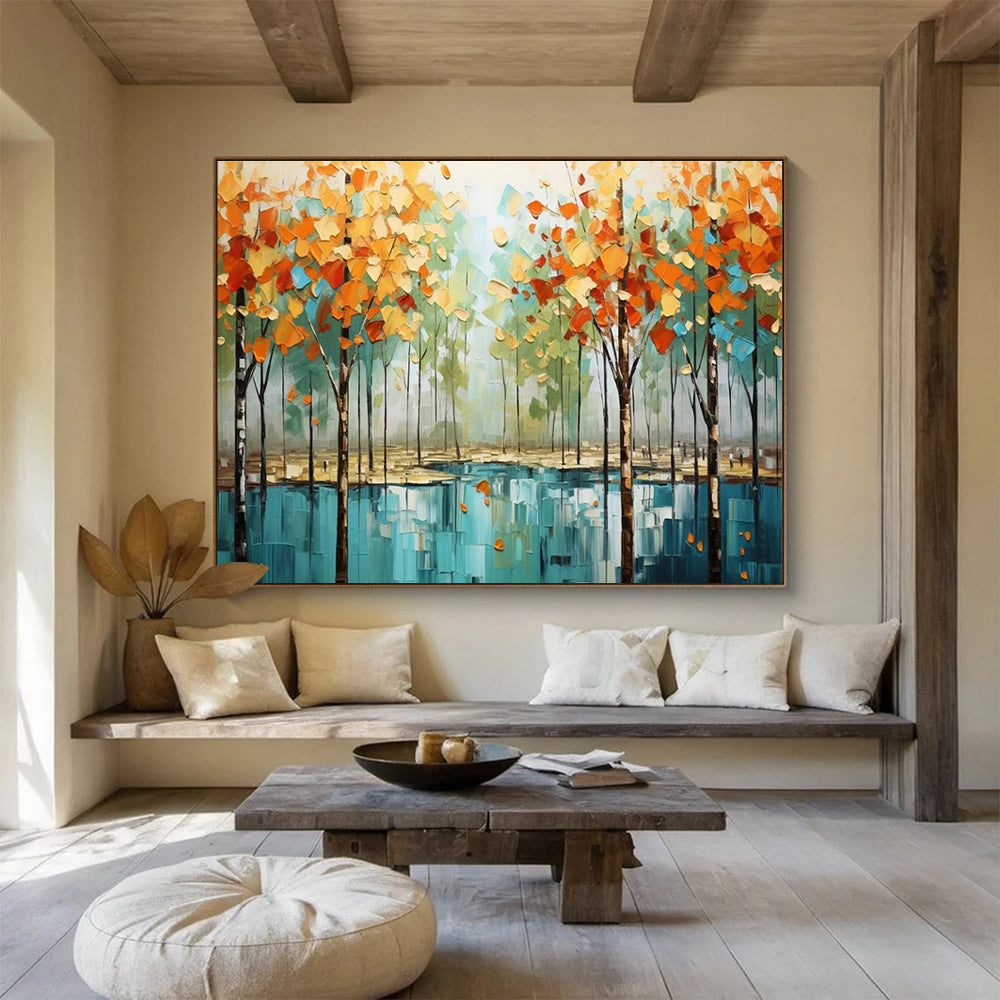 Autumn Forest Abstract Painting for Nature - Inspired Hotels YHT163