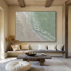 River and Greenery Abstract Painting for Nature - Inspired Home Offices YHT250