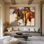 Colorful Abstract Figures Painting for Art - Loving Community Centers YHT365