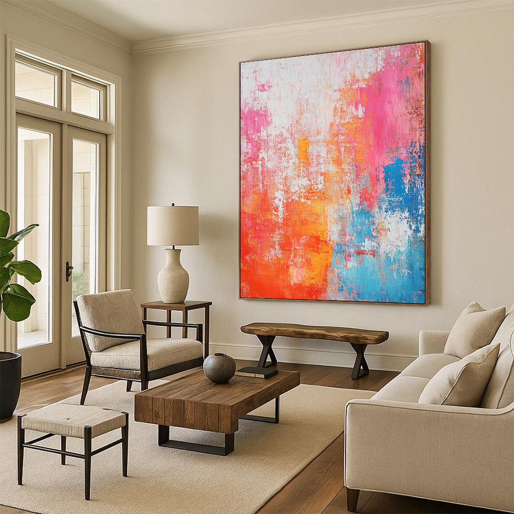 Colorful Textured Abstract Painting with Vivid Energy WINK691