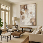 Neutral and Gold Abstract Painting with Subtle Opulence WINK126