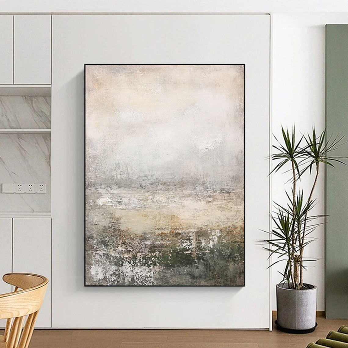 Misty Landscape Abstract Painting for Nature - Inspired Living Rooms GAB0931