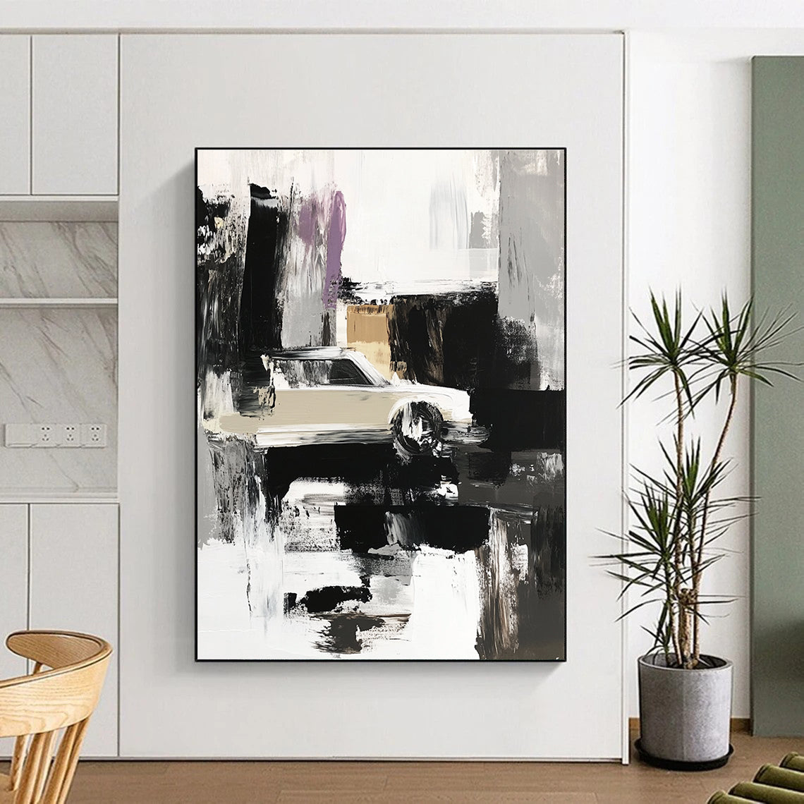 Abstract Car Scene Painting with Urban Mystery WINK360