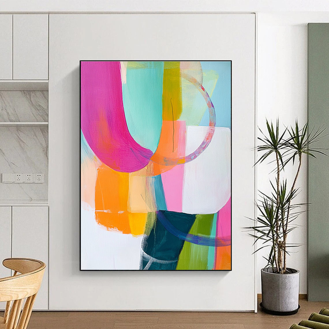 Colorful Abstract Forms Painting with Playful Creativity WINK144