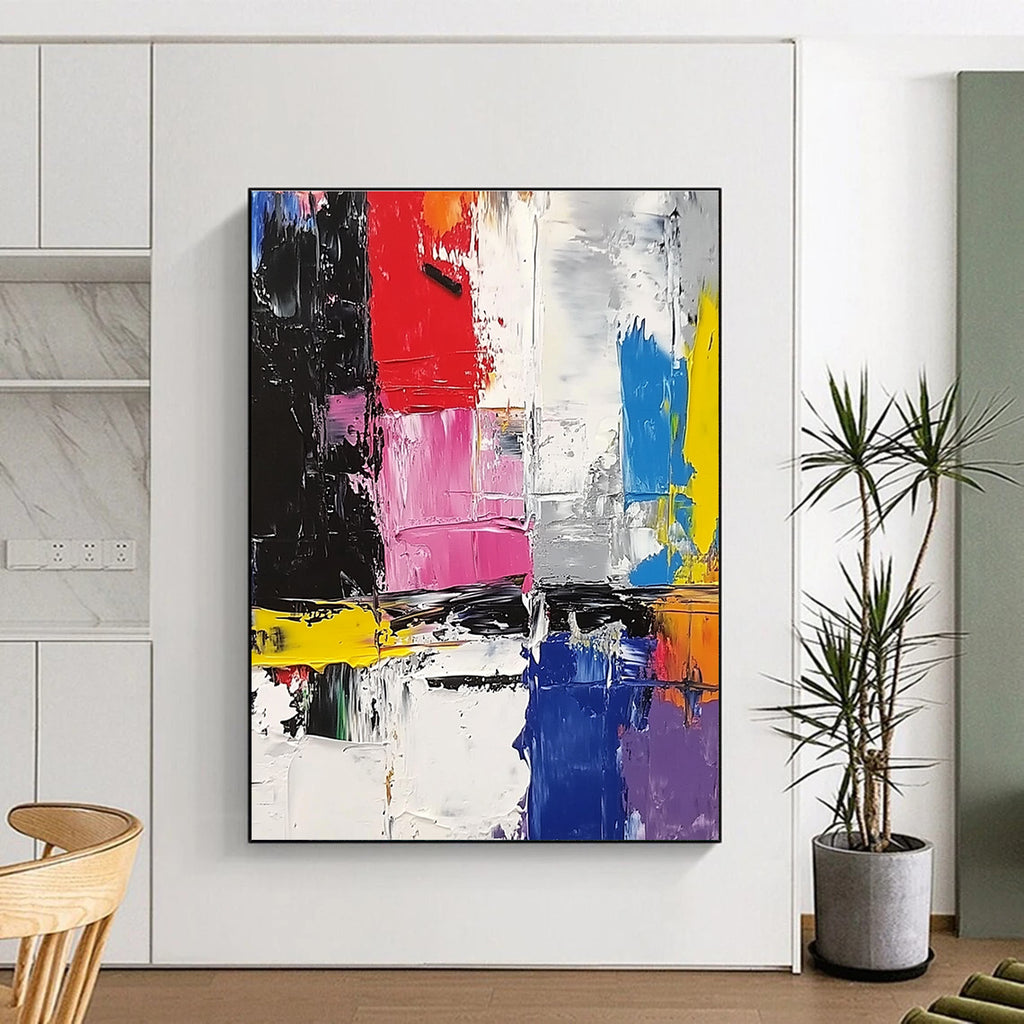 Colorful Block Abstract Painting for Modern Art Galleries GAB0977