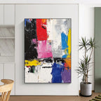 Colorful Block Abstract Painting for Modern Art Galleries GAB0977