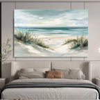 Beach Dunes and Grasses Scene Abstract Painting ABS137