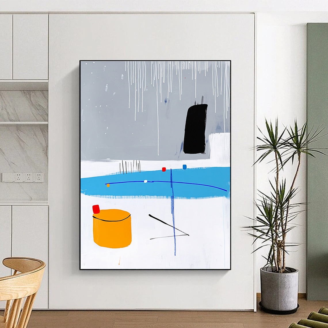 Colorful Abstract Shapes Abstract Painting for Creative Studio Lounges GAB1389