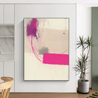 Pink and Purple Strokes Expressive Abstract Painting GAB0340