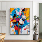 Colorful Abstract Blooms Painting for Vibrant Kitchens GAB0757