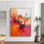 Cityscape Abstract Painting for Modern - Styled Living Rooms GAB1038