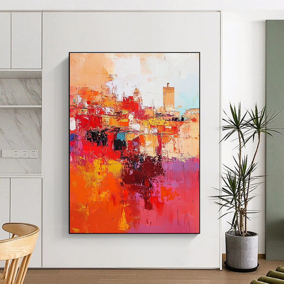 Cityscape Abstract Painting for Modern - Styled Living Rooms GAB1038