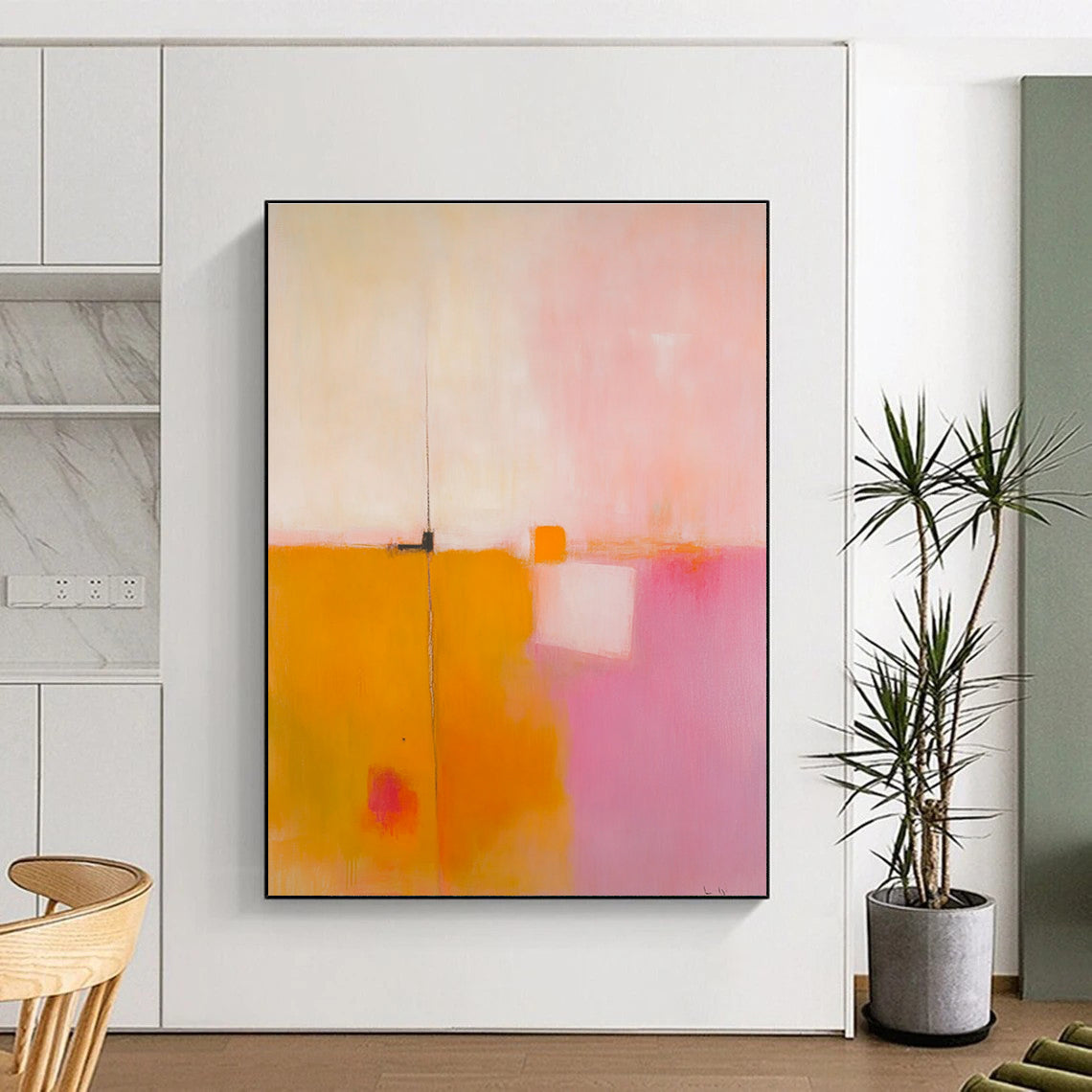 Minimalist Color Block Abstract Painting for Modern Spaces GAB1453
