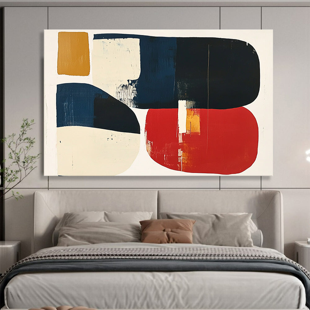 Abstract Geometric in Dark and Earthy Hues ABS082