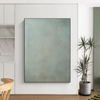 Light Green Textured Surface Abstract Painting with Subtle Freshness WINK100