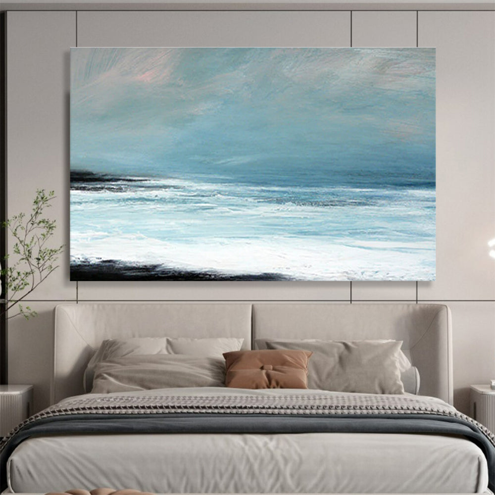 Calm Sea Abstract Minimalist Painting for Serene Spaces YHT031