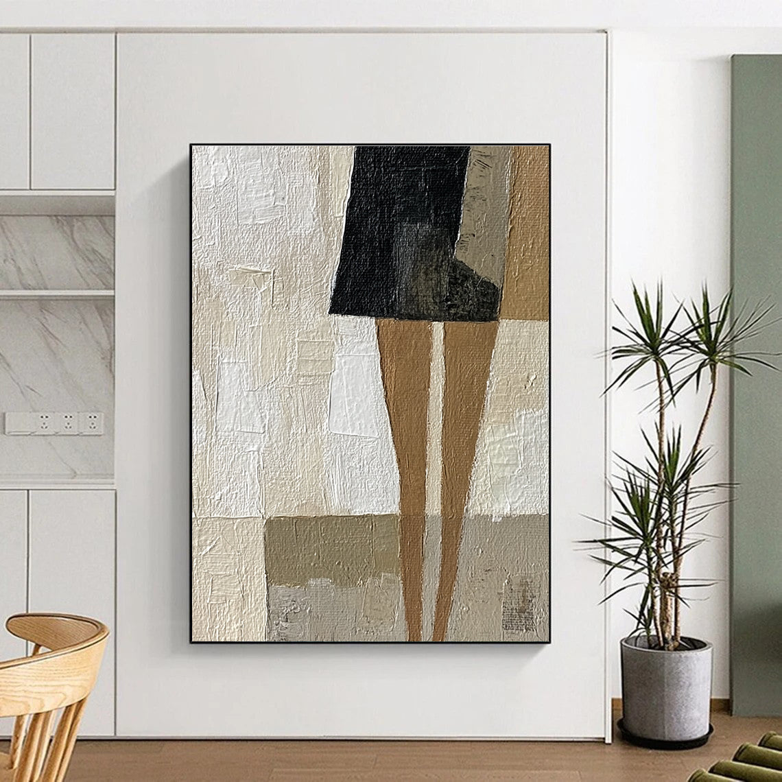 Abstract Figure Collage Abstract Painting for Bohemian - Style Dressing Rooms GAB1367