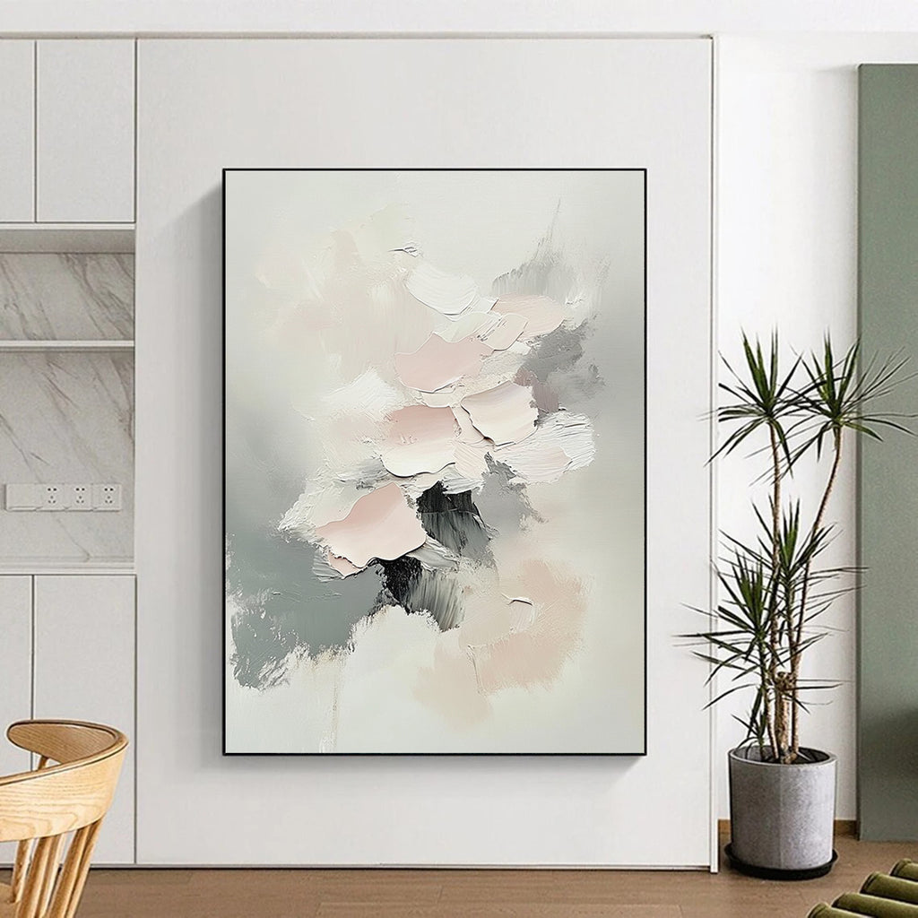 Pastel Abstract Flower Painting with Delicate Charm WINK766