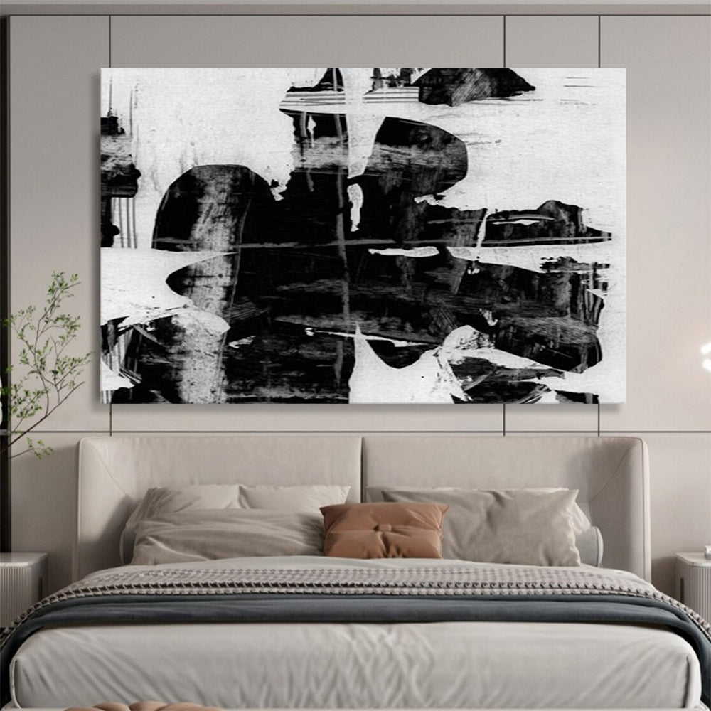 Monochrome Abstract Painting for Industrial Spaces YHT134