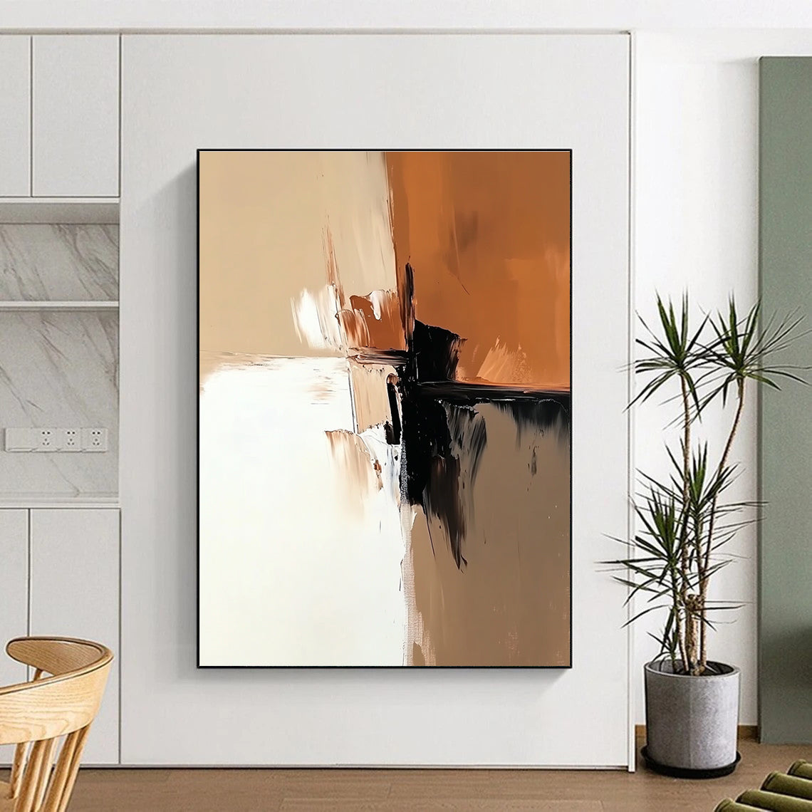 Warm Tones Abstract Painting with Cozy Dynamism WINK341