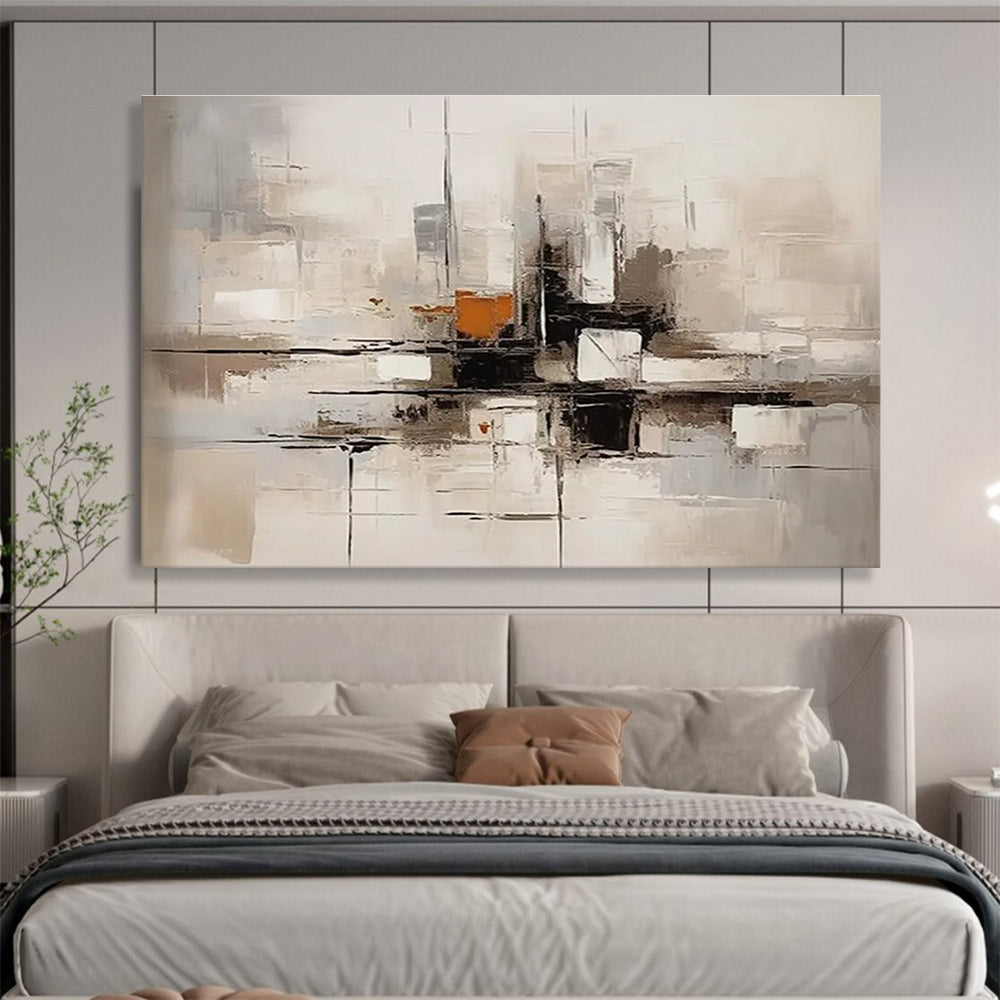 Modern Abstract Cityscape Painting for Contemporary Office Spaces YHT322