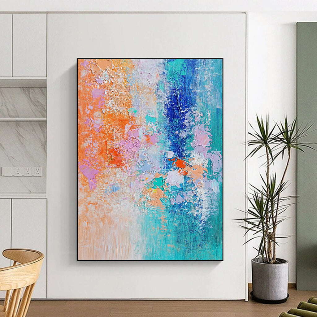 Colorful Textured Abstract Painting with Vibrant Palette WINK624