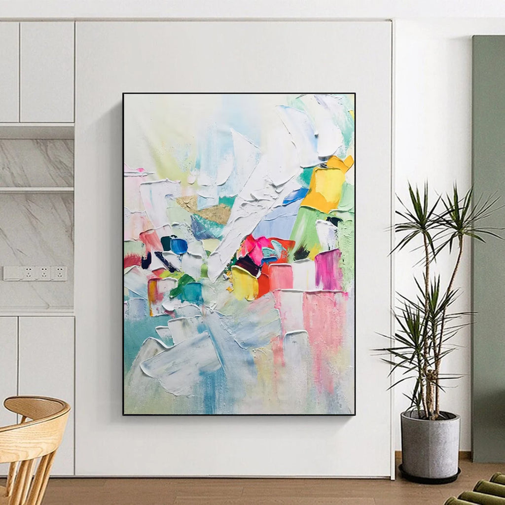 Vibrant Colorful Abstract Composition Painting for Art - Loving Spaces HENG274