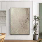 Textured Beige Canvas Minimalist Abstract Painting GAB0355