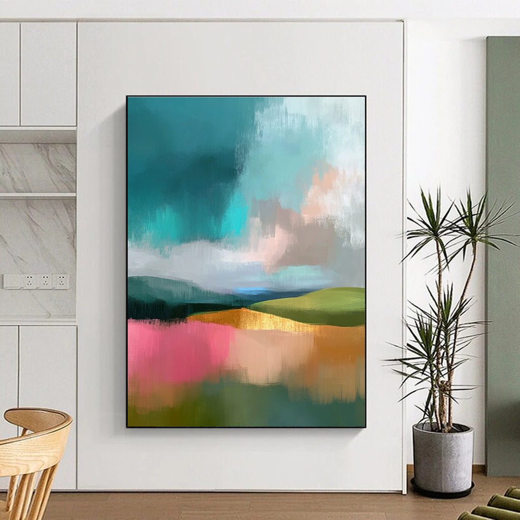 Colorful Hills Abstract - Contemporary Landscape Art GAB0541