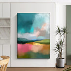 Colorful Hills Abstract - Contemporary Landscape Art GAB0541