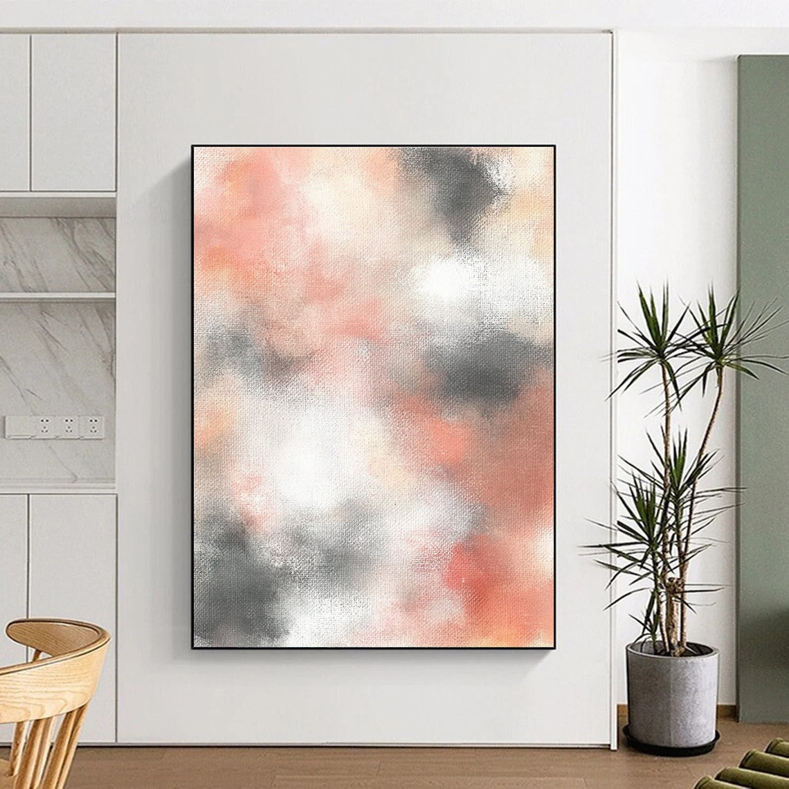 Soft - Blended Abstract Painting with Muted Tones WINK872