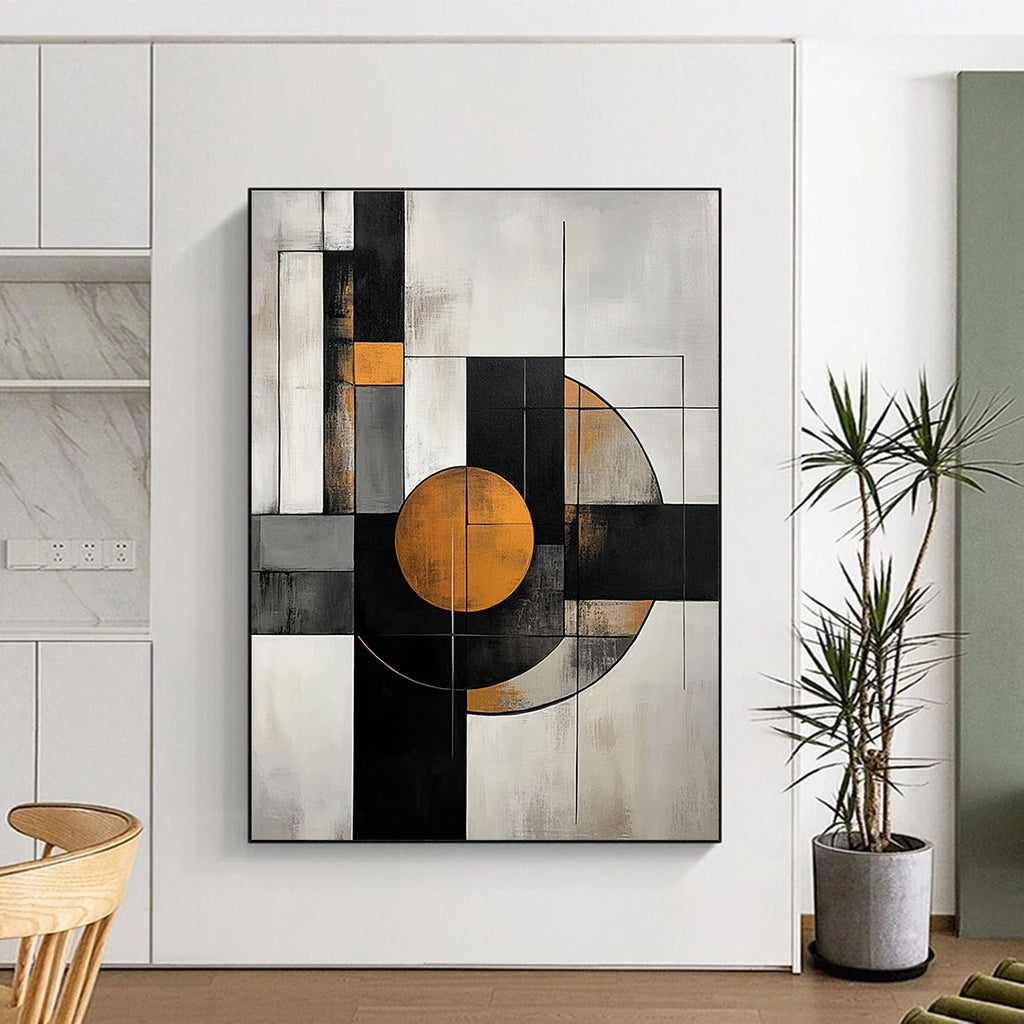 Geometric Abstract Composition - Modern Minimalist Abstract Painting GAB0640