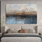 Textured Coastal Impression with Earthy Tones Abstract Painting ABS315