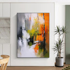 Nature - Inspired Abstract Painting with Vivid Color Palette WINK808